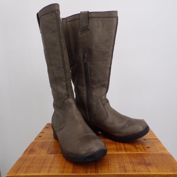 Keen Boots Tall Leather Women's Size 7.5 Green - Picture 4 of 11